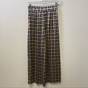 NWT Zara Geometric Silky Wide Leg Pants